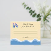 Carte de conseil nuptiale Flip Flops Beach (Debout devant)