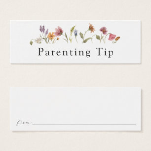 Carte de conseil parents fleurs sauvages