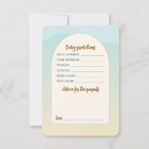 Carte de conseil plat pour Baby shower d'ours en p