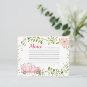 Carte de conseil pour Baby shower de camion Citrou (Debout devant)