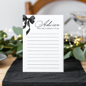 Carte de conseil pour Baby shower noir