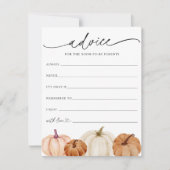 Carte de conseil pour bébé citrouille (Devant)