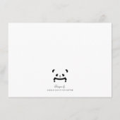 Carte de conseil pour bébé Panda Bear élégant (Dos)