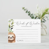 Carte de conseil pour bébés animaux de la jungle (Debout devant)