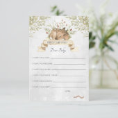 Carte de conseil pour bébés | Cerf de forêt (Debout devant)