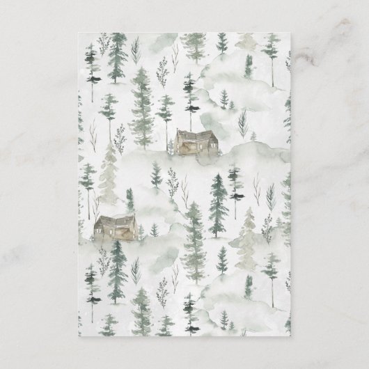 Carte de conseil pour bébés | Forêt de bois (Dos)