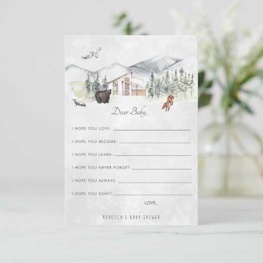 Carte de conseil pour bébés | Forêt de bois (Debout devant)