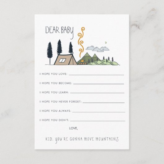 Carte de conseil pour bébés | L'aventure commence (Devant)