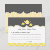 Carte de conseil pour Fête des mariées de thé (Devant / Derrière)