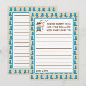 Carte de conseil pour la révélation de genre de la (Devant / Derrière)