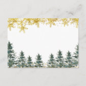 Carte de conseil pour le Baby shower de Noël d'hiv (Dos)