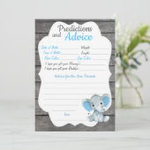 Carte de conseil pour le Baby shower Elephant Boy (Debout devant)
