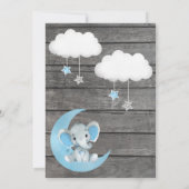 Carte de conseil pour le Baby shower Elephant Boy (Dos)