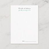 Carte de conseil pour le Baby shower Woodland Fox  (Dos)