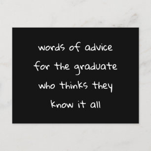 Carte De Conseil Pour Le Parti Gradué Drôle