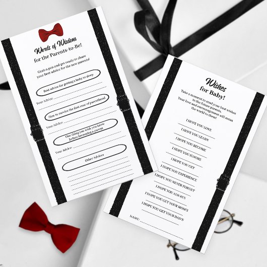 Carte de conseil pour le plaisir du petit Baby sho