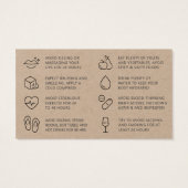 Carte de conseil pour le remplissage de lèvres Pre (Dos)