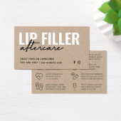 Carte de conseil pour le remplissage de lèvres Pre (Bureau)