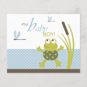 Carte de conseil pour les Baby showers de grenouil