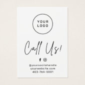 Carte de conseil pour les extensions de cheveux (Devant)