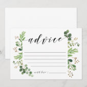 Carte de conseil pour les jeunes mariés (Devant / Derrière)