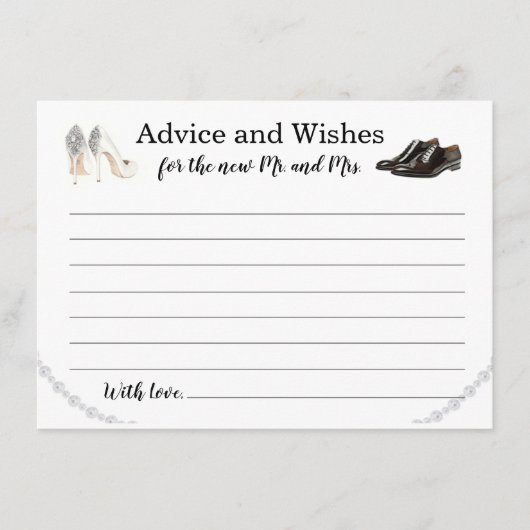 Carte de conseil pour les mariages (Devant)