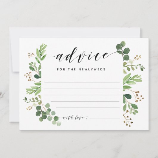 Carte de conseil pour les NOUVEAUX MARIÉS (Devant)