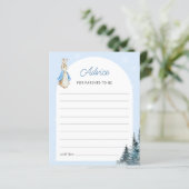 Carte de conseil pour les parents de lapin d'hiver (Debout devant)