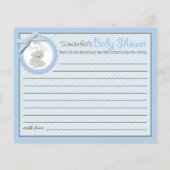 Carte de conseil pour l'ours en peluche (Dos)