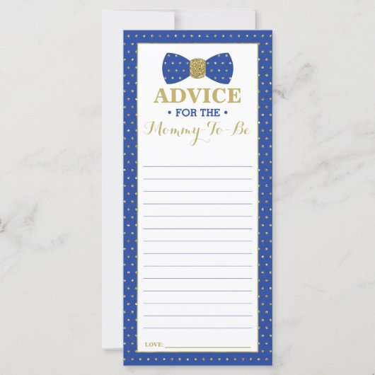 Carte de conseil pour Maman-To-Be, Petit Baby show (Devant)