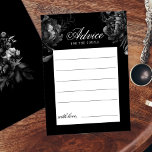 Carte de conseil pour Mariage classique gothique n<br><div class="desc">Voici l'allure intemporelle de notre modèle classique de carte de conseil Mariage noir gothique, où l'élégance rencontre l'éthérée. Une touche enchanteresse de romantisme foncé ornée de motifs botaniques complexes, avec des arrière - plans noirs agrémentés de pivoines luxuriantes et de roses délicats qui exsument un raffinement maussade parfait pour votre...</div>