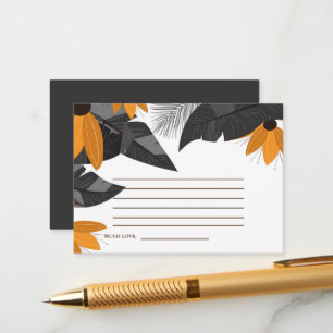 Carte de conseil pour Mariage Fleur sauvage coloré