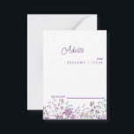 Carte de conseil pour Mariage Fleur sauvage coloré<br><div class="desc">C'est la belle élégante carte de conseil Mariage fleur sauvage. Cette carte-conseil fleur sauvage colorée est parfaite pour votre mariage d'été simple et fantaisiste en arc-en-ciel boho. Il est parfait comme des cartes mariages,  cartes de visite et plus. Cliquez sur le bouton customiser pour personnaliser le design.</div>
