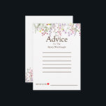 Carte de conseil pour Mariage Fleur sauvage coloré<br><div class="desc">C'est la belle élégante carte de conseil Mariage fleur sauvage. Cette carte-conseil fleur sauvage colorée est parfaite pour votre mariage d'été simple et fantaisiste en arc-en-ciel boho. Il est parfait comme des cartes mariages,  cartes de visite et plus. Cliquez sur le bouton customiser pour personnaliser le design.</div>