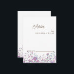 Carte de conseil pour Mariage Fleur sauvage coloré<br><div class="desc">C'est la belle élégante carte de conseil Mariage fleur sauvage. Cette carte-conseil fleur sauvage colorée est parfaite pour votre mariage d'été simple et fantaisiste en arc-en-ciel boho. Il est parfait comme des cartes mariages,  cartes de visite et plus. Cliquez sur le bouton customiser pour personnaliser le design.</div>