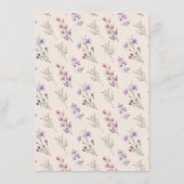 Carte de conseil pour Mariage Fleur sauvage modern (Dos)