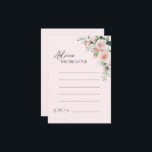 Carte de conseil pour Mariage rose flou<br><div class="desc">Cette carte de conseil mariage rose floral rousse présente de beaux arrière - plans classiques chic de rose pastel et bleu marine avec une typographie moderne simple et une calligraphie élégante pour donner un ton sophistiqué à tout style d'événement. Chaque produit est agrémenté de roses roses roses rousses et d'hydrangées...</div>