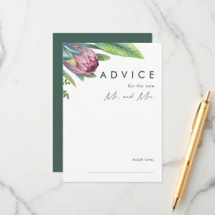 Carte de conseil pour Mariage vert tropical coloré
