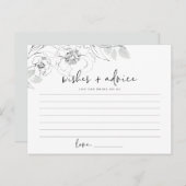 Carte de conseil pour mariée d'illustration botani (Devant / Derrière)