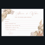 Carte de conseil pour mariée en herbe et mariée en<br><div class="desc">Conçue pour coordonner avec notre collection Boho Terracotta Pampas Grass, cette carte de conseil moderne présente de l'herbe de Pampass dans les tons terre cuite. Pour une personnalisation plus avancée de cette conception, par exemple modification de la disposition, de la police ou de la taille du texte, veuillez cliquer sur...</div>