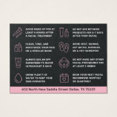 Carte de conseil pour soins postérieurs visage ros (Dos)