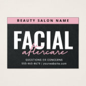 Carte de conseil pour soins postérieurs visage ros (Devant)