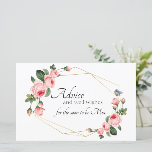 Carte de conseil rose vif (Debout devant)