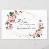 Carte de conseil rose vif (Devant)