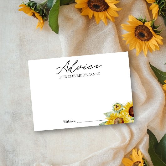 Carte de conseil Rustic Chic Sunflower Fête des ma