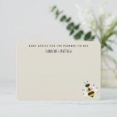 Carte de conseil Rustic Mama to Bee Baby shower (Debout devant)
