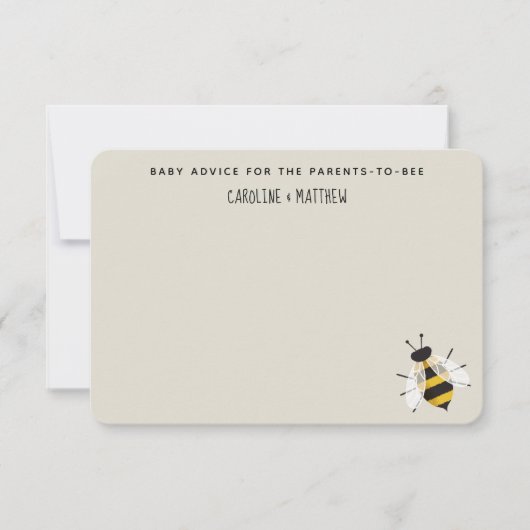 Carte de conseil Rustic Mama to Bee Baby shower (Devant)
