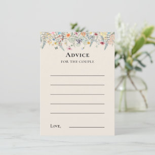 Carte de conseil simple Fleur sauvage Fern Beige M