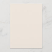 Carte de conseil simple Russe Fall Beige Mariage (Dos)
