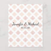 Carte de conseil Soft Peachy Blush Damask (Dos)